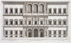 Palazzo Farnese, de &39;Palazzi di Roma&39;, parte I, publicado em 1655